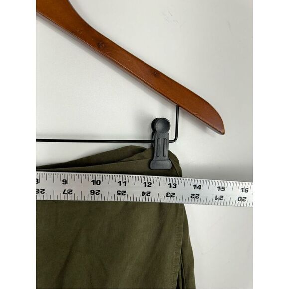 Vetta Women's High Rise Tie-Waist Snap Midi Skirt Green Size Small - Picture 6 of 7